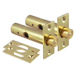 ERA 838 Door Security Bolt - Key - 60mm PB Pair + Key Visi